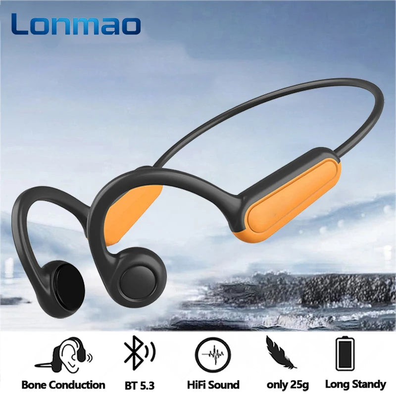 "Bone Conduction Headphones – Wireless Bluetooth 5.3, Waterproof Sports Earphones for Running & Gym"
