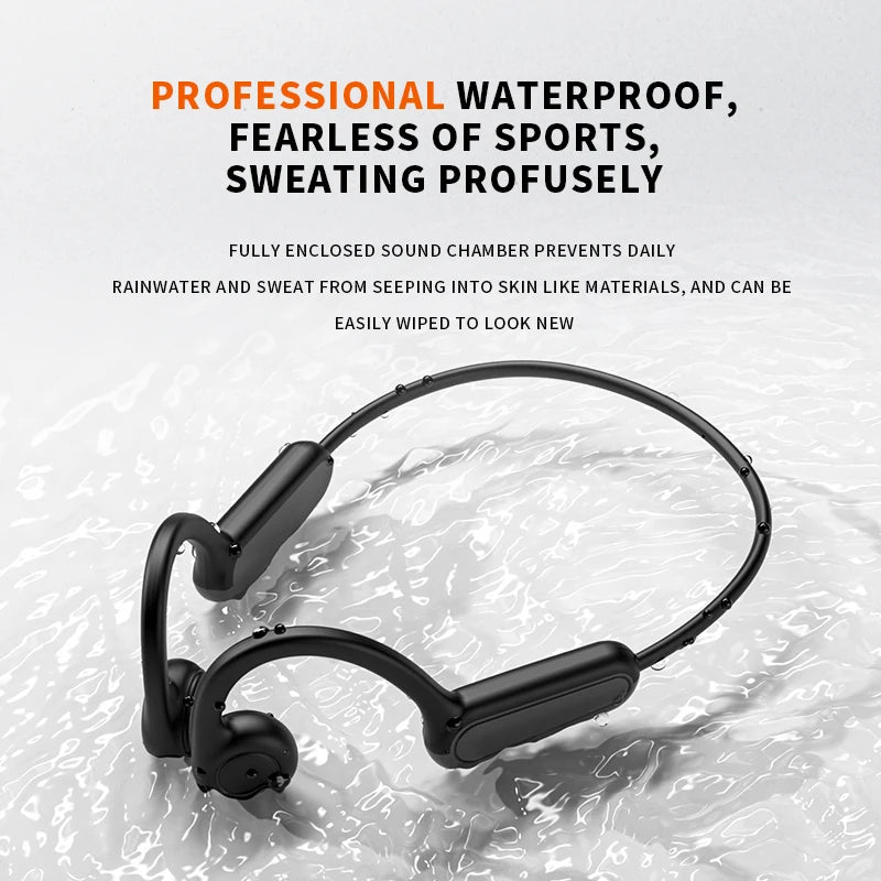 "Bone Conduction Headphones – Wireless Bluetooth 5.3, Waterproof Sports Earphones for Running & Gym"